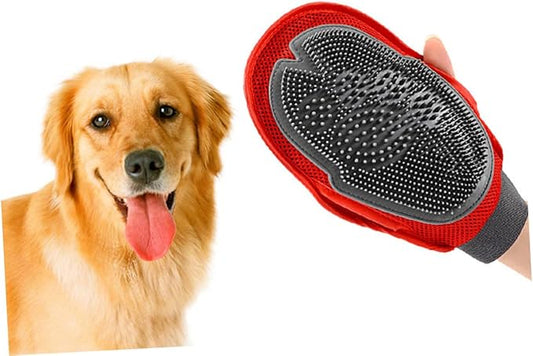Kisangel Dog Cat Gentle Grooming Glove Pet Brush Glove Deshedding Tool for Pet Hair Removal