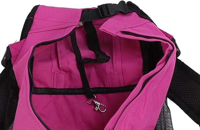 Drfeify Pet Carrier Backpack Ventilated Mesh Comfortable Front Back for Outdoor Traveling Cat Dog Supplies (Purple)