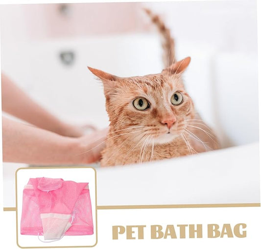 Totority Multi-Function Cat Grooming Bag Breathable Mesh Pouch for Bathing Nail Trimming and Veterinary Care Easy to Use Prevents Scratching for Cat Grooming Needs