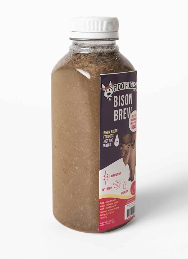 Bison Brew Freeze Dried Bone Broth - 16oz Bottle with 2.5oz Bone Broth Product