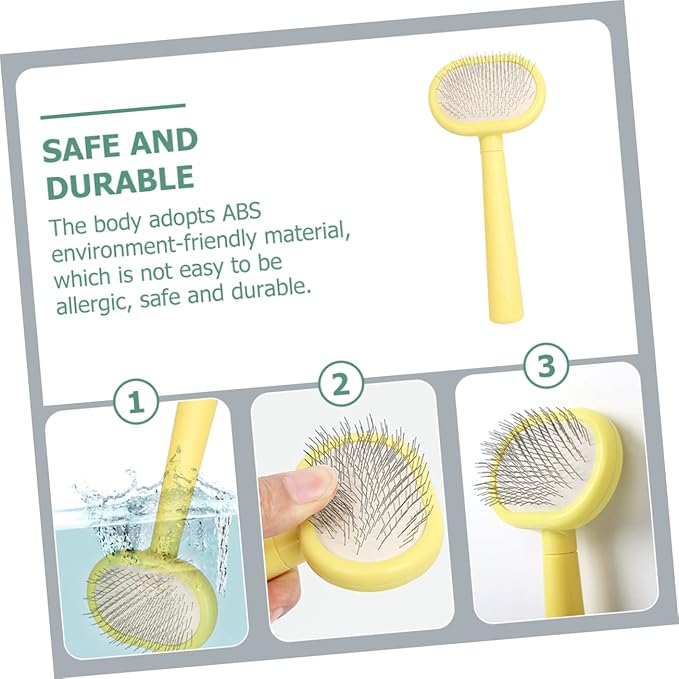 BESPORTBLE Handle Cat Grooming Comb Loose Hair Remover and Pet Massage Tool for Cats and Dogs for Detangling and Relaxing Pets