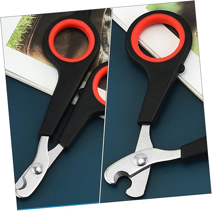 YARNOW 3pcs Ergonomic Stainless Steel Pet Nail Clippers Portable Dog Cat Nail Trimmers for Safe Grooming Non- Handle for Easy Use for Breeds