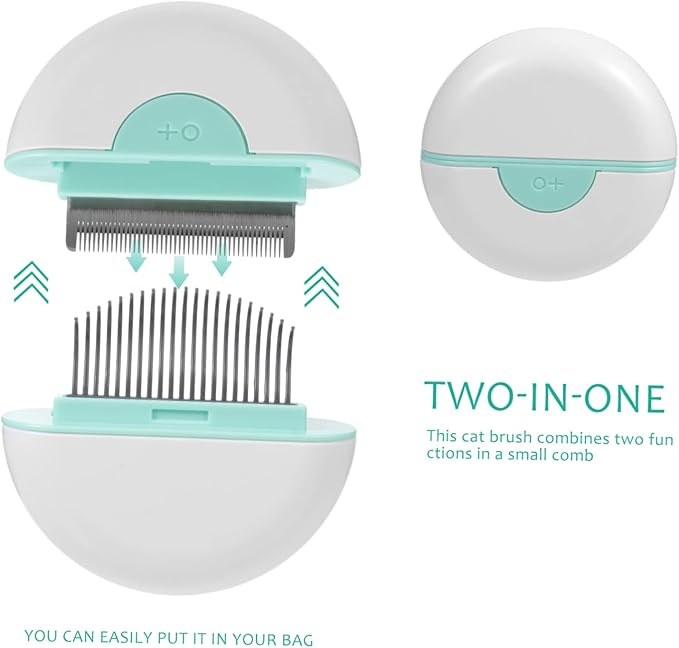 TOYANDONA Cat Grooming Brush 2 in 1 Cat Hair Removal Comb Massage Function PET Grooming Tool for Shedding and Cleaning and Kittens