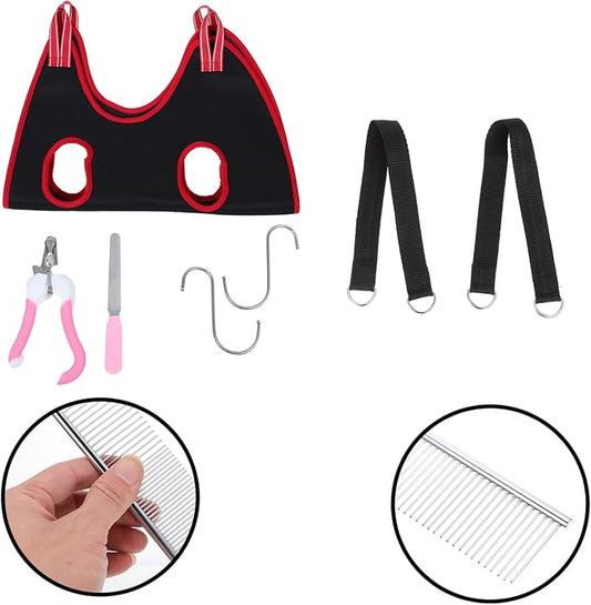Pet Grooming Tools Set Nail Trimming Kit for Cats Dogs Grooming Hammock Accessory Comb Clipper File Easy to Use Random