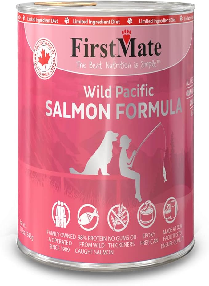 FirstMate, Dog LID Salmon, 12.2 Ounce x 12 Cans