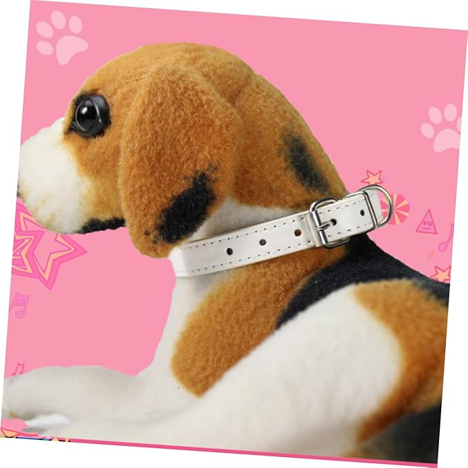 12pcs Pu Pet Dog Collars, Basic Outdoor Adjustable Neck Rings, 1.0 * 25cm Small Size, Random Colors, Sturdy Pet Supplies for Puppies and Small Dogs
