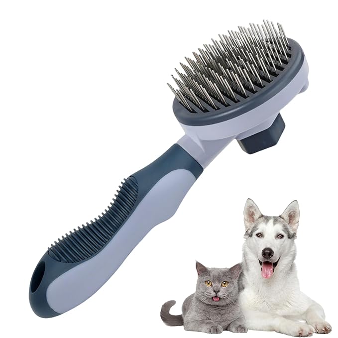 Cat Hair Brush | Stainless Steel Portable Shedding Comb,Cat Dematting Comb,for Dogs Indoor Outdoor Home Bath Shower Apartment Washing Cleaning