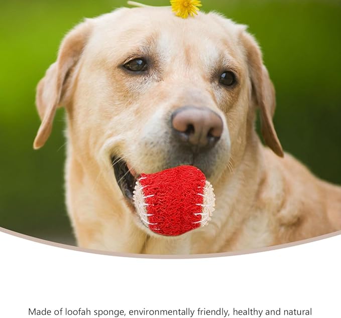 PRETYZOOM 2pcs Dog Chew Tennis Balls Interactive Puppy Chew Pet Training Supplies for Dogs Random Color