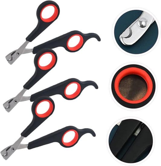 YARNOW 3pcs Ergonomic Stainless Steel Pet Nail Clippers Portable Dog Cat Nail Trimmers for Safe Grooming Non- Handle for Easy Use for Breeds