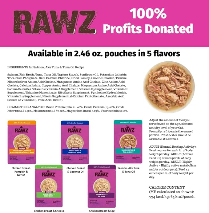 Rawz® Chicken Breast & Cheese Recipe 8/2.46 oz Pouches
