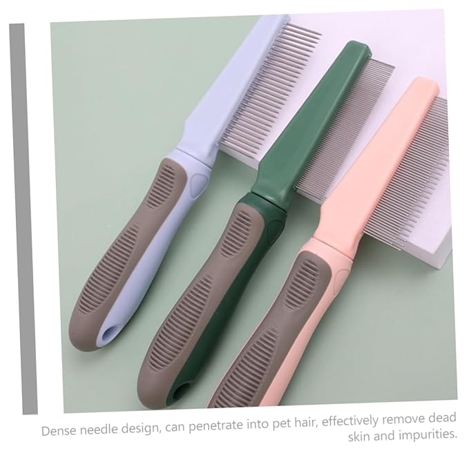 Multi-functional Pet Comb for Cats and Dogs Portable Grooming Tool with Dense Needle Design for Knot Removal Comfortable Grip and Stylish Look for Floating Hair and Prevention