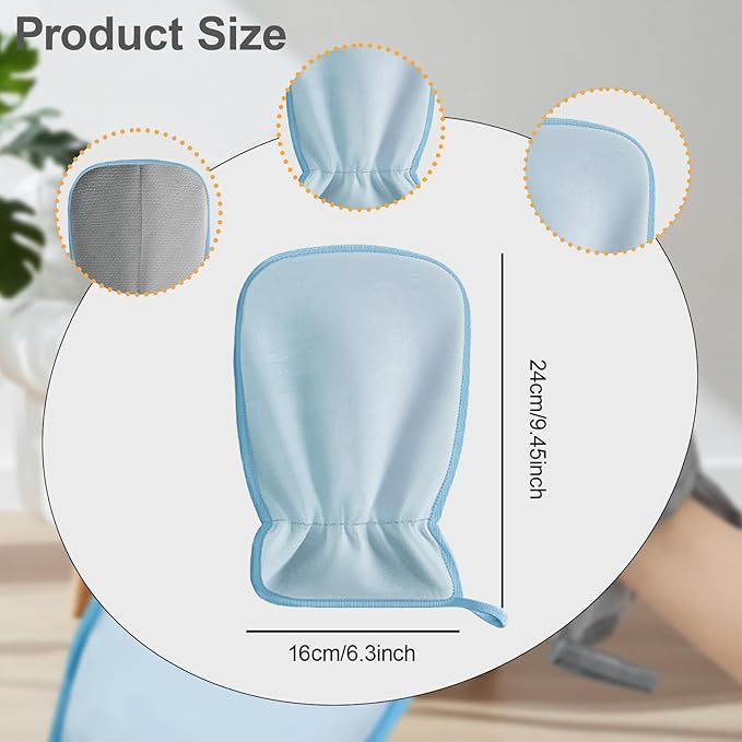 Pet Hair Removal Glove Cat Hair Remover Portable Pet Supplies Multipurpose Efficient Grooming Glove Easy Cleaning for Couch, Blue