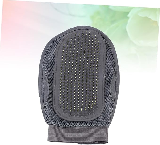 BESPORTBLE Pet Massaging Deshedding Glove Dematting Comb for Dogs Dog Grooming Glove Grey