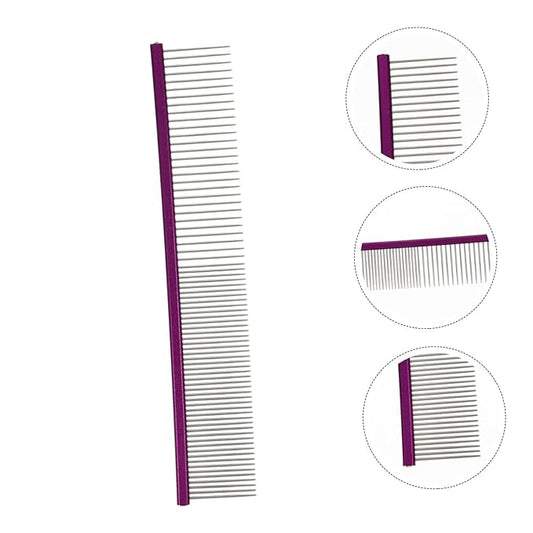 SUPVOX Portable Cat Hair Comb Pet Fur Removal Comb with Rounded Needles for Gentle Grooming Daily Use Household Pet Accessory in Purple