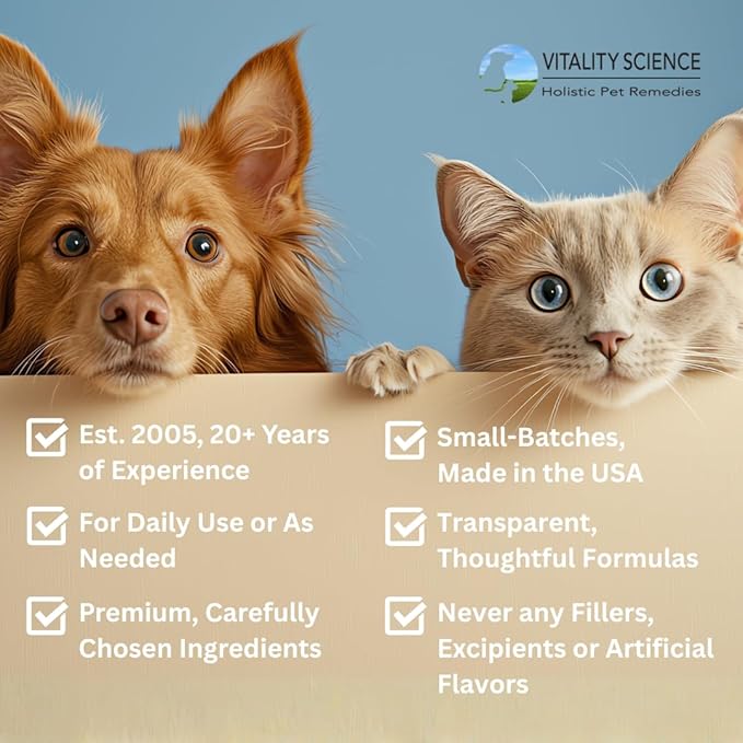 Vitality Science Celloquent for Cats | Enhanced Immune Support Formula | Maintains Proper Gut pH | Boosts Organ Function | Aids Detoxification and Healthy Inflammatory Response (120g)