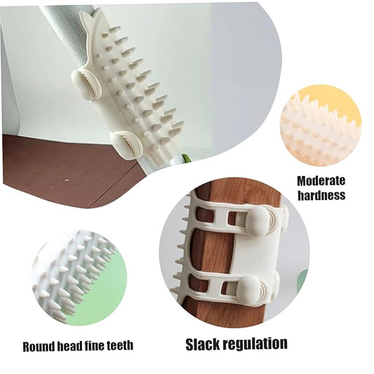 Cat Self Groomer 2Pcs Self Grooming Cat Brush Soft Silicone Corner Scratcher Comb with Elastic Straps Shedding Brush Pet Tickling Artifact for Dogs Cats