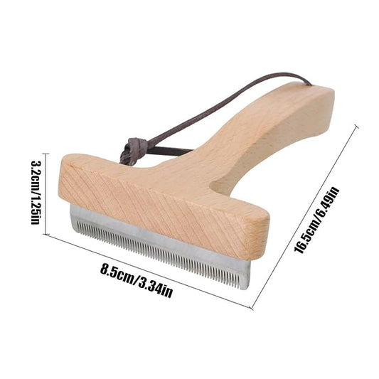 Pet Hair Remover - Rust Proof Shedding and Detangling Brush for Cats, Dogs, Horses, Puppies, Kittens Grooming Tool for Small, Medium, and Large Animals to Reduce Shedding 6.5 Inches
