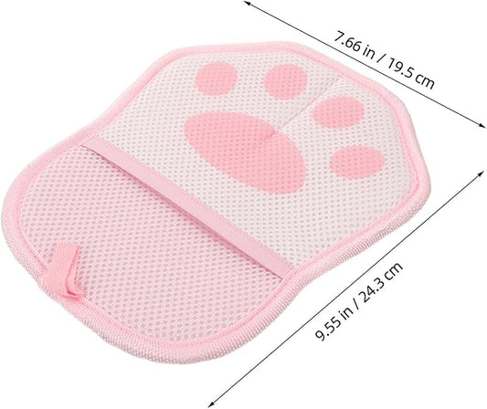 FRCOLOR 3pcs Pink Electrostatic Pet Hair Remover Gloves Reusable Grooming Mitts for Cats and Dogs Indoor Hair Cleaning and Deshedding