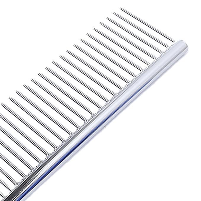 Pssopp Dog Cleaning and Grooming Supplies 20cm Professional Pets Undercoat Brush 45° Angle Grooming Shedding Comb for Remove Loose Promotes Hair Growth Slicker Brush for Dogs, (Blue)