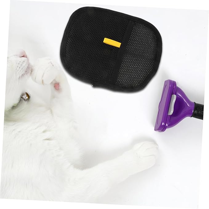 2pcs Pet Grooming Gloves for Cat and Dog Dual-Sided Hair Removal Mitt - Reusable Pet Hair Remover Glove for Carpet Clothing Furniture