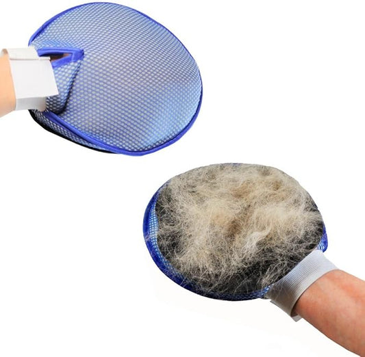 2 Pet Brush Hair Remover Grooming Cat Dog Massage Bath Fur Glove Comb Scrub