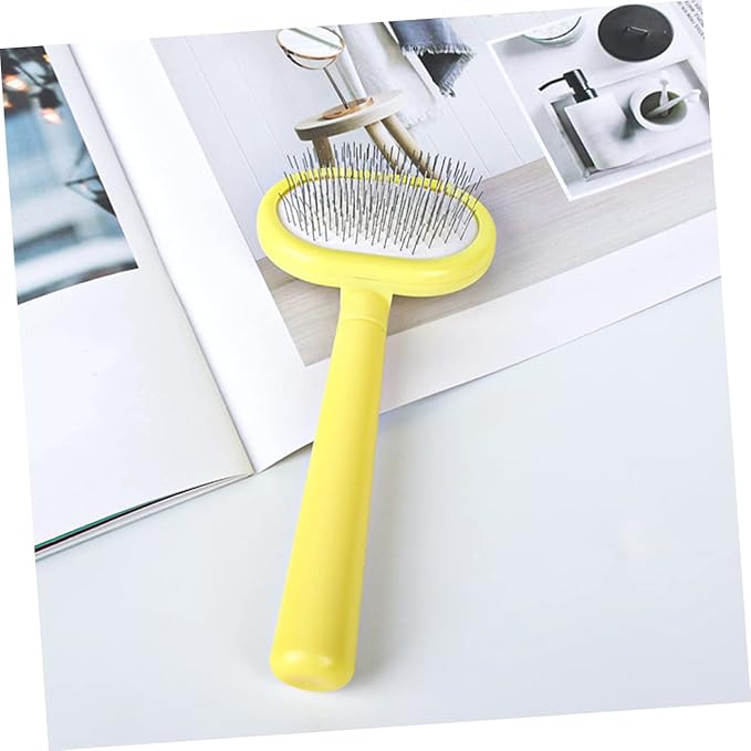 Toyvian Plastic Cat and Dog Grooming Comb Long Handled Loose Hair Remover for Matted Pet Supplies for Daily Grooming and Bathing Cat Comb Massage Effect
