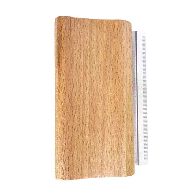 Dog Brush for Shedding, Pet Hair Removal Tool, Cat Grooming Supplies, Wooden Handle Pet Shedding Comb Combs for Dogs, Cats & Horses (Medium)