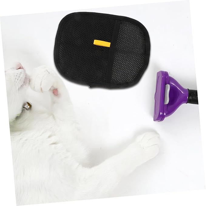 ERINGOGO 2pcs Dual Sided Cat Grooming Glove Brush Ergonomic Pet Hair Removal Tool for Cats Dogs Reusable Cleaning Mitt for Efficient Hair Deshedding for Home Use