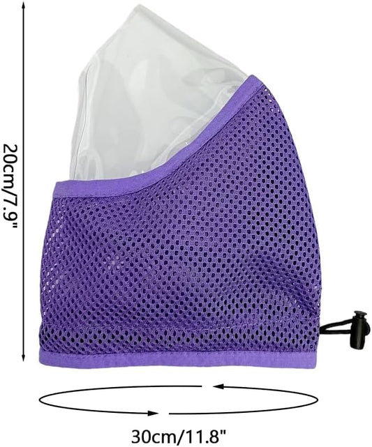 MiOYOOW Cat Muzzle, Breathable Anti-Bite Kitten Head Cover Anti Licking Cat Face Covers for Cats Grooming Nail Trimming Bathing