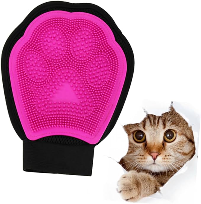 PET Grooming and Bathing Massage Gloves for Dogs and Cats Hair Remover Cleaning Mitts Waterproof Adjustable Design 2-Pack