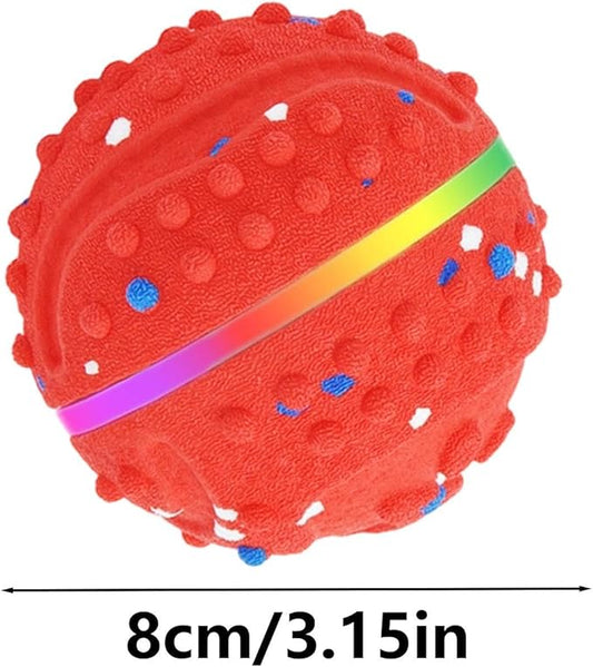 Smart Dog Ball Toy, Waterproof Bouncing Chewer, Play Device with 3 Modes and Lights Household Supply for Medium and Large Breeds Outdoor Indoor Organizer for Exercise Training Pet Boredom Daily