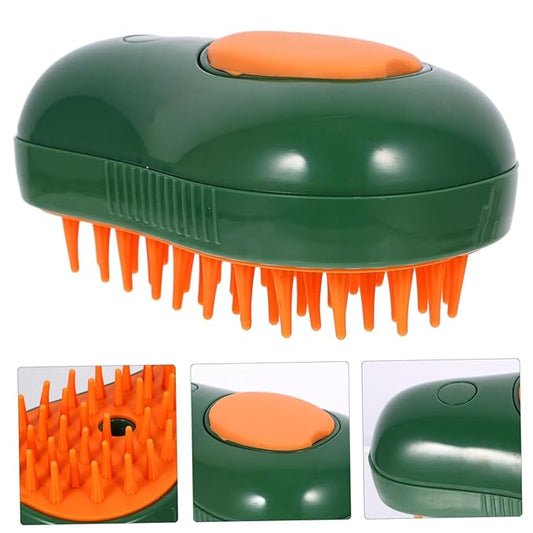 BESPORTBLE Electric Cat Steam Brush Self Cleaning Grooming Tool for Cats Pets Relaxing Massage Easy to Use for Bathing Grooming Avocado Spray Design