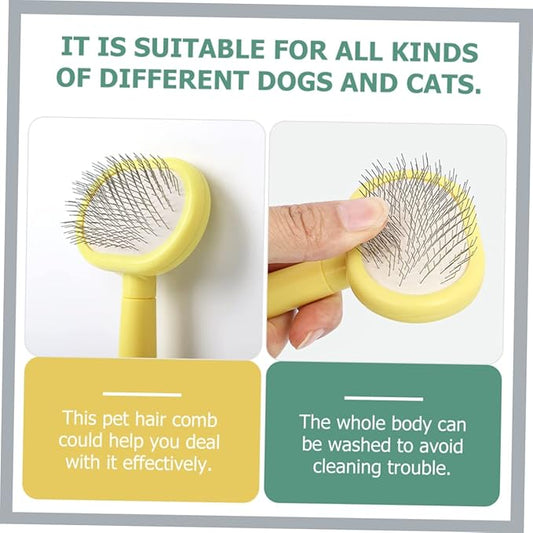 Generic Long Handle Cat Grooming Comb Pet Hair Brush for Shedding Dog Brush Teasing Comb
