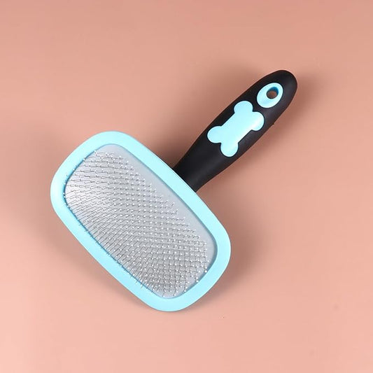 Luxshiny Rotatable Pet Grooming Comb Large Blue with Dot for Dogs Cats Ergonomic Hair Removal and Massage Tool Tangle Detangler Shedding Comb for Comfortable Grooming
