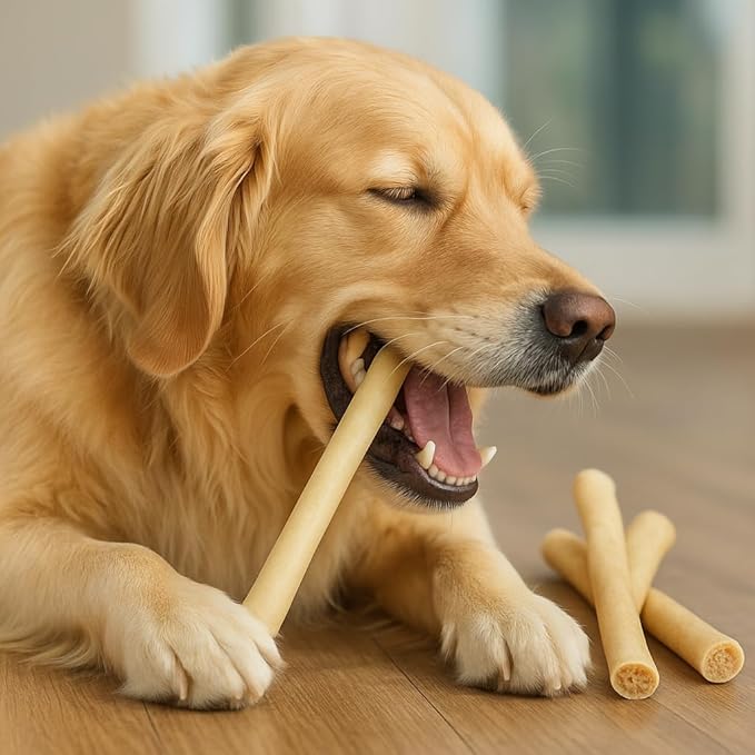 16 Pack Cow Tails for Dogs, High Protein Dog Treats, 100% naturally Sourced Long Lasting Dog Chews from Free Range Grass-Fed Cattle Chew for Dog Snacks, Rawhide Alternative Beef Tails Candy 16 Count