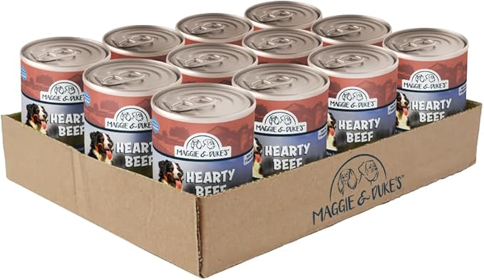 CountryMax Maggie & Duke's Tender Bites in Gravy Canned Dog Food, 14 oz Cans – Premium Wet Food for Dogs, High Protein, Grain-Free, Natural Ingredients (24 Pack, Hearty Beef)