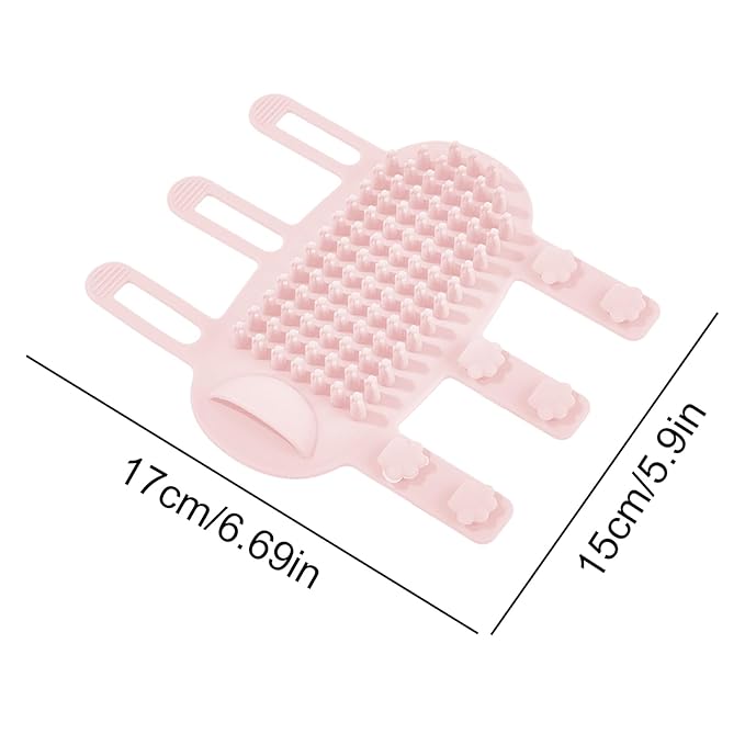Cat Massager, Wall Corner Groomers Soft Grooming Brush, Soft Cat Corner Scratcher Self Grooming Massage Combs, Cat Self Groomer for Kitten Puppy (powdered)