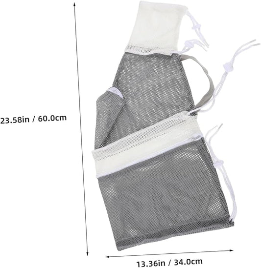 Cat Grooming Bag Mesh Wash Bag for Cats Double Mesh Sturdy Breathable for Bathing Grooming Nail Trimming Random Color
