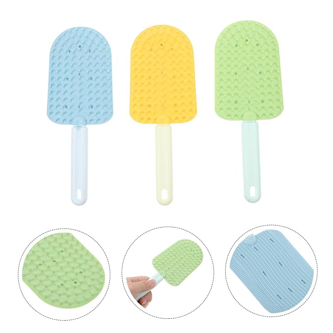 TOYANDONA 3pcs Dual-sided Cat Grooming Comb for Shedding Washable Brushes for Small Dogs Cats Ergonomic Grip Versatile Pet Grooming Tools