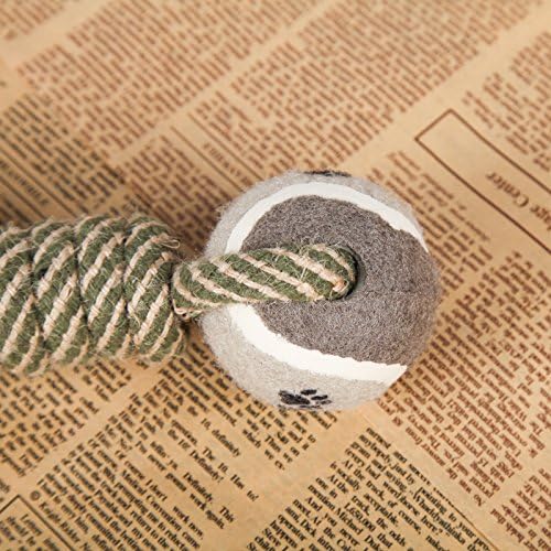 Dog Rope Chew Toy with Tennis Balls ā Durable Dental Tug Toy for Puppies & Small to Large Dogs