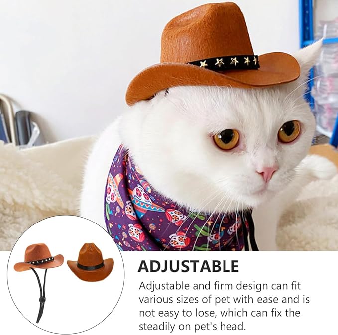 YARNOW Decorative Pet Hat Cat Hat Black Ribbon Plush Band M Size for Dog Party Supplies Pet Outfit Accessories