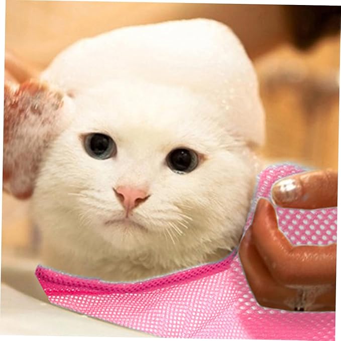 Dog Cat Grooming Bag Mesh Pet Bathing Bag for Nail Trimming Cleaning Medication