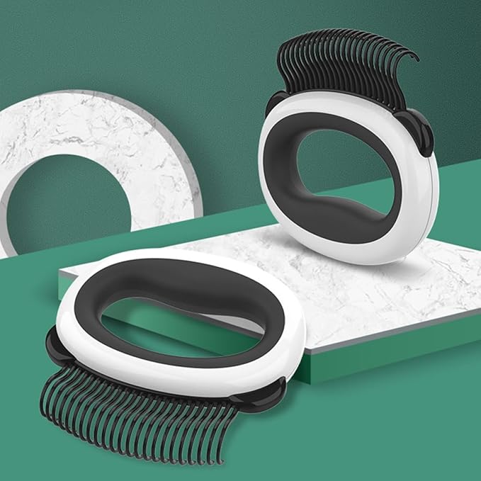 VICASKY Cat Grooming Comb and Hair Removal Brush Soft Teeth for Indoor Cats, Pet Massage and Detangling Tool, Portable Pet Hair Cleaning Comb for Kitten Grooming and Shedding Control