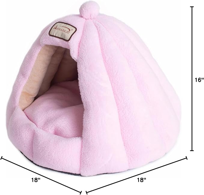 Armarkat Cat Bed Model C95GFS Powder Pink, 18.0" L x 18.0" W x 16.0" Th