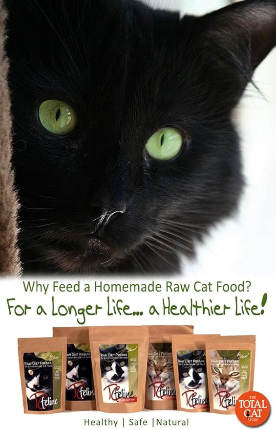 TCfeline Raw or Cooked Cat Food - A Premix/Completer/Supplement to Make Homemade Cat Food Diet. All Natural, Grain Free, Human Grade, Species Appropriate (w/Chicken Liver - Trial 4.2 oz)