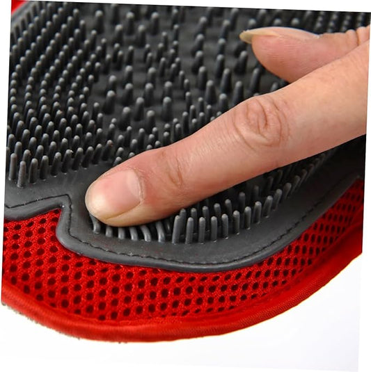 Yardwe Dog and Cat Deshedding Brush Glove Pet Hair Brush Gentle Grooming Glove Massage Function for Long Hair