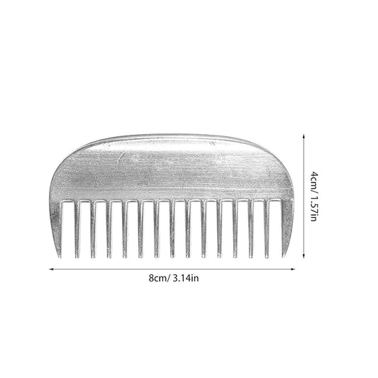 Dog and Cat Grooming Comb Metal Aluminum Deshedding Brush Wide Teeth Pet Hair Removal Comb for Long and Short Hair Pets Silver