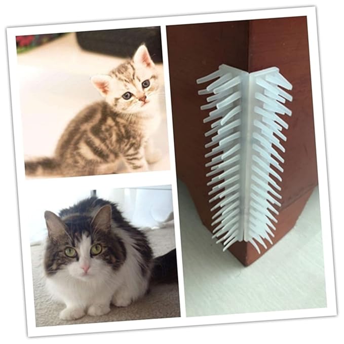 VICASKY 2Pcs Cat Self Massager Removable Corner Brush for Cats Hair Removal Massage Comb Designed for Cat Grooming Easy to Install and Durable Pet Hair Tool