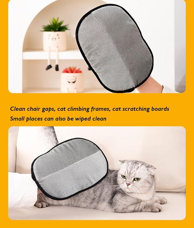 Pet Hair Removal Gloves Brush, Reusable Cat Dog Electrostatic Hair Remover Grooming Glove Tool