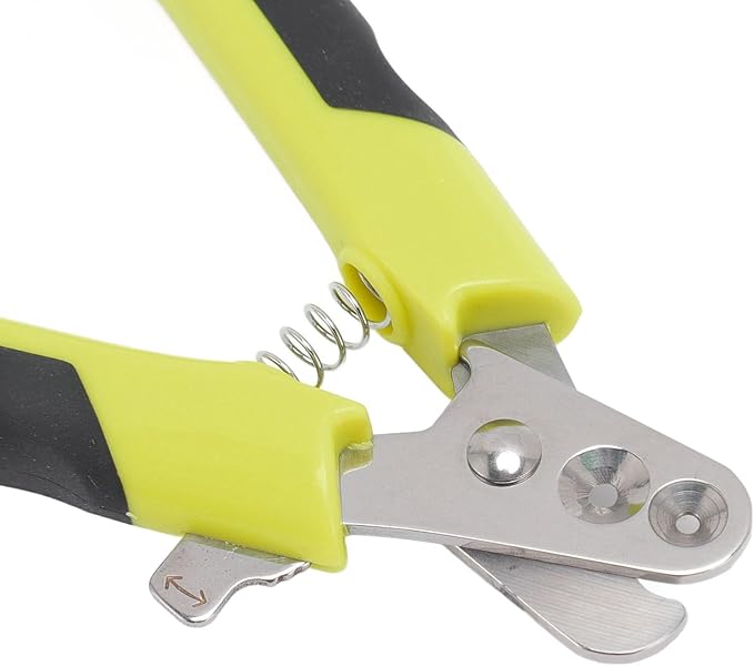 Rengue Cat Nail Trimmers Pet Nail Clippers, Stainless Steel Blades for Easy Cutting Ergonomic Non Slip Handle for Cats Dogs Kittens Rabbits Hamsters Birds Dog Grooming Supplies (Green Black)